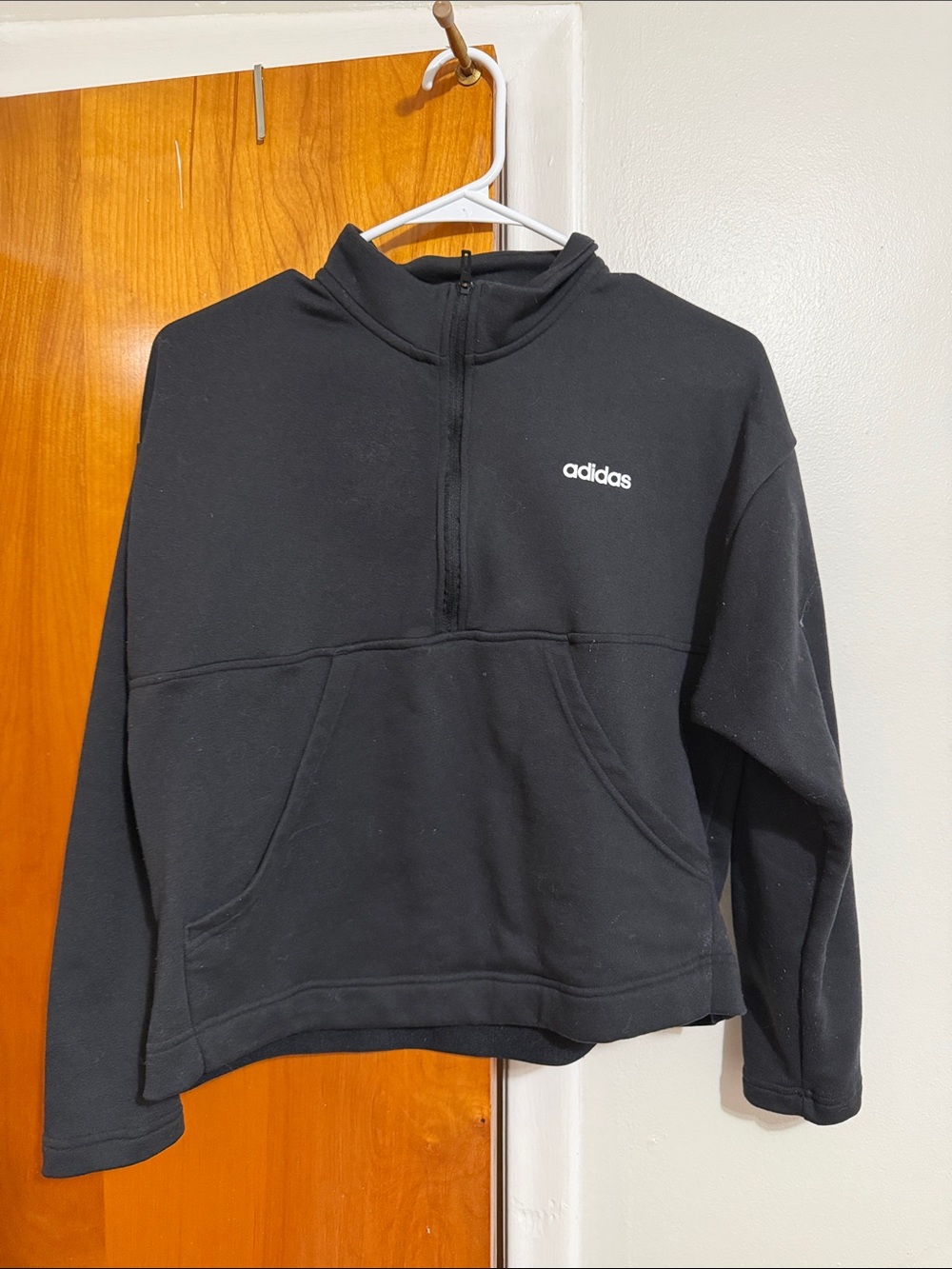 adidas Black Women's Half-Zip Cowl Pullover